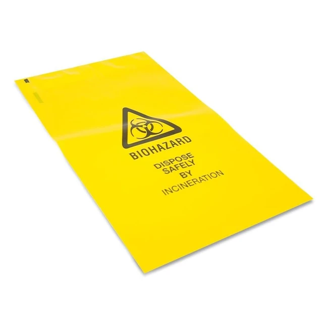 Reliance Medical Clinical Waste Sack - Yellow - 30cm x 20cm - Pack of 50
