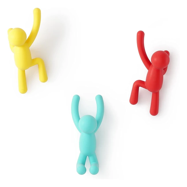 Umbra 318165022 Buddy Wall Hooks - Set of 3 - Multicolored - 10 inch - Organize with Style