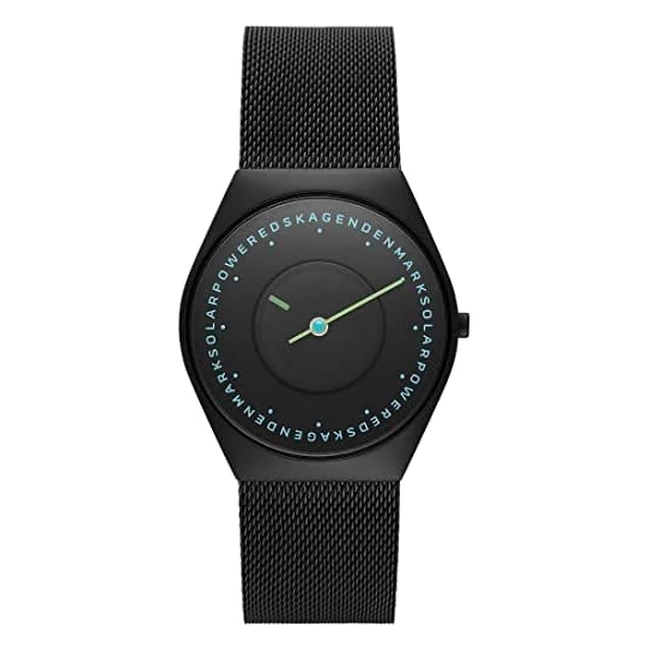 Skagen Herrenuhr Grenen Solar Halo - 50% recycelte Edelstahluhr - 37mm