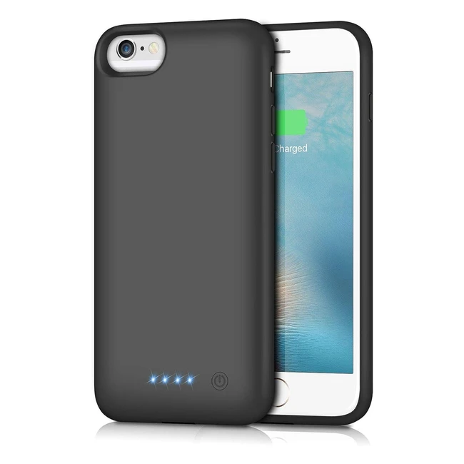Cover Batteria iPhone 66s78SE 2020 - 6000mAh - Protezione 360 - Caricabatt