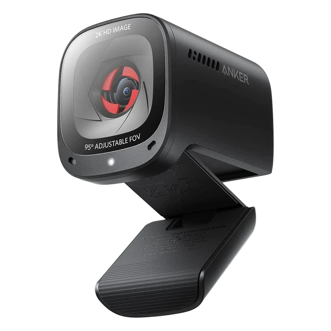 Anker PowerConf C200 2K USB-Webcam für Laptops - Kristallklare Videoanrufe mit Geräuschunterdrückung und KI-Stereomikrofonen