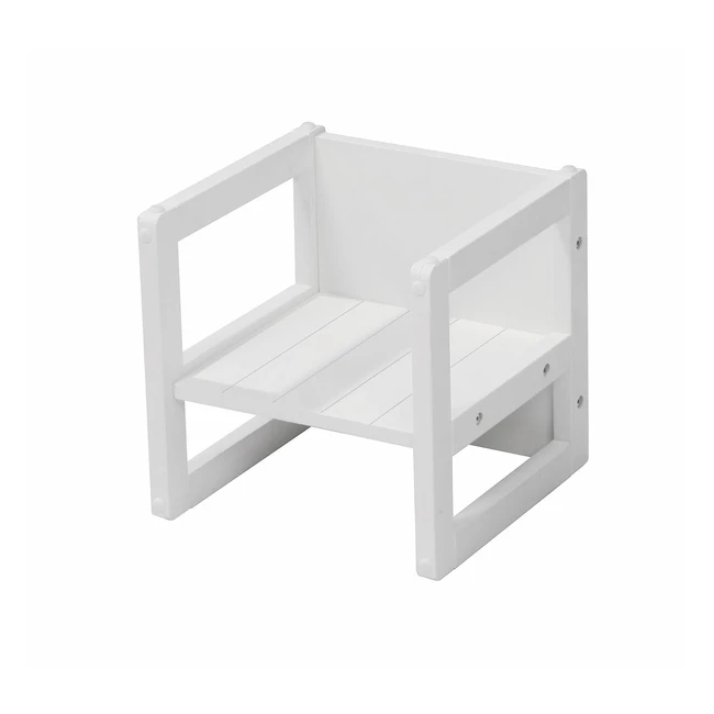 Roba Sitzhocker für Kinder im Landhausstil - Wendehocker - Stuhl mit 3 Sitzhöhen