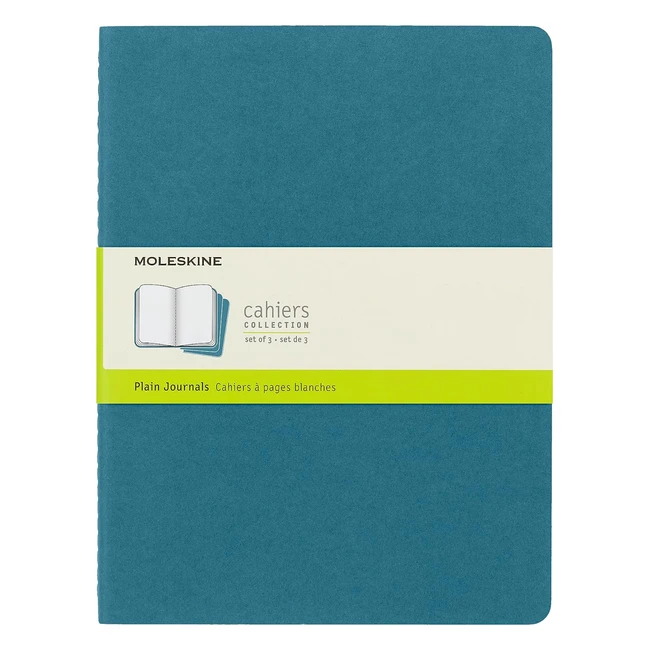 Moleskine Cahier Journal Set - 3 Notebooks, Blank Pages, Cardboard Binding