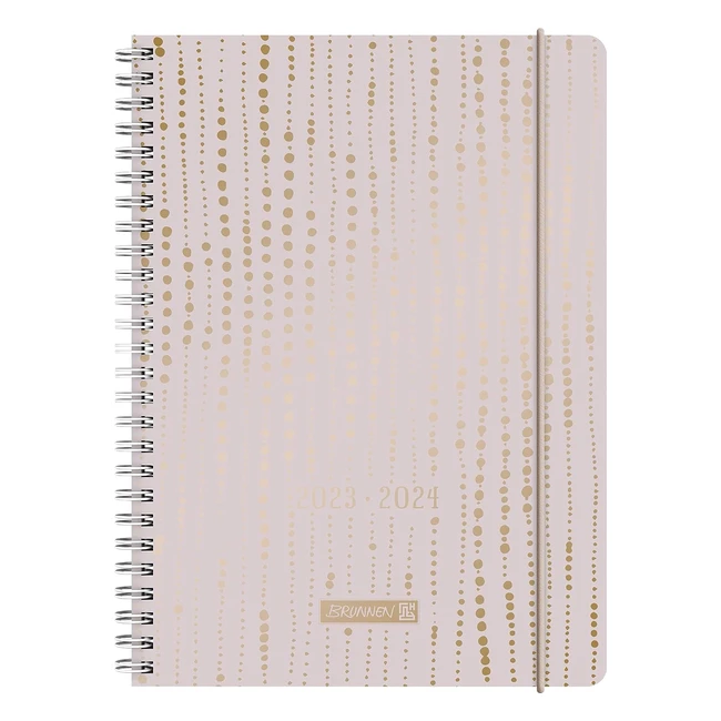 Brunnen Schulplaner Perlen 2023-2024 A5 Natur, 2 Seiten, 1 Woche - Nr. 1072155174