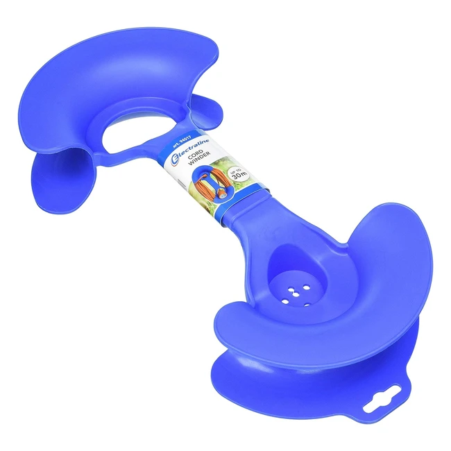 Enrollacables Electraline 94017 - Soporte portátil para entollar prolungadores y cables azul