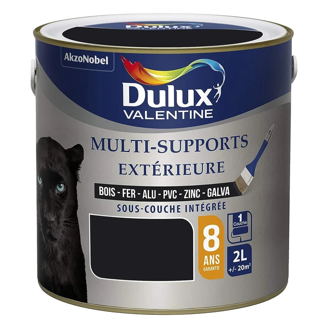 Peinture multisupports extérieure satin noir 2L - Dulux Valentine