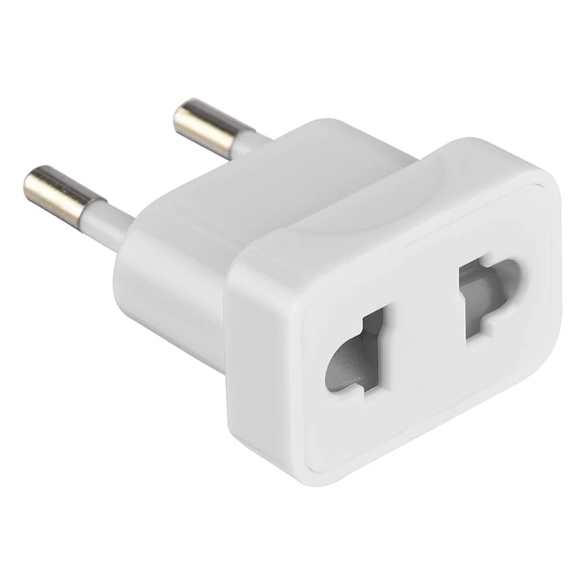 Adaptador de Viaje Australia/USA a Europa - Electraline 70046 - Blanco