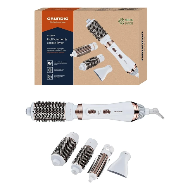 Grundig HS 7880 Profi Volumen- und Lockenstyler 4 Aufstze Farbschutz 1200 W