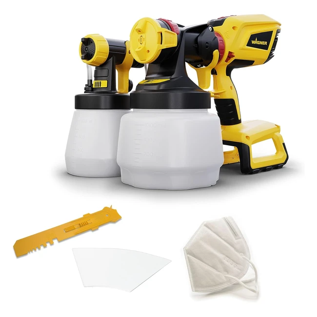 Wagner Battery-Powered Paint Sprayer w/600 Flexio - Perfect Coverage - 1300ml/800ml