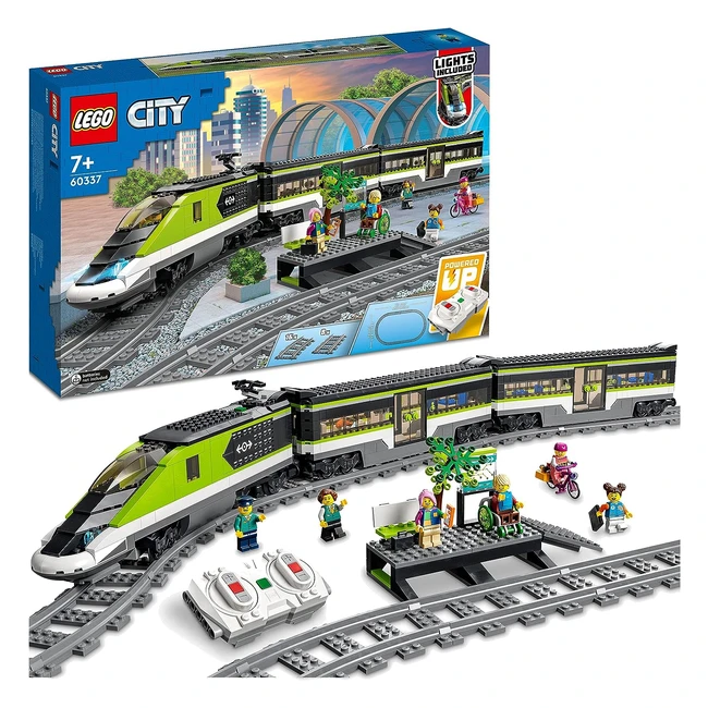 LEGO City Personenschnellzug Set mit ferngesteuertem Zug 2 Wagen und 24 Schiene