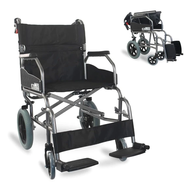 Fauteuil roulant de transit Mobiclinic Museo pliant aluminium - Confort et sécurité pour personnes âgées et handicapées - Ultra-léger