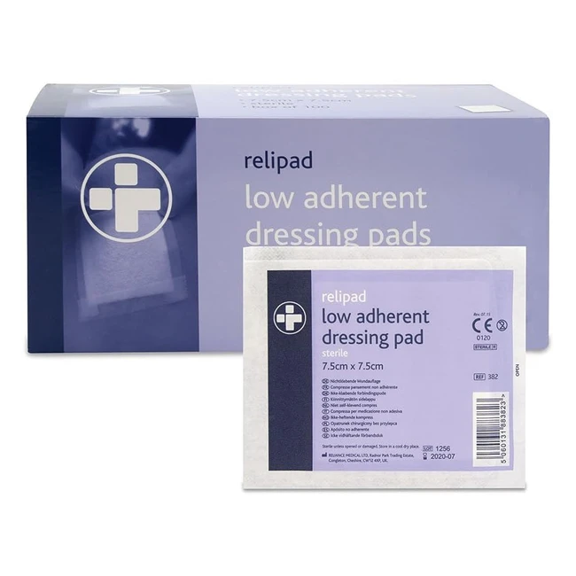 Reliance Medical Relipad Sterile Dressing 75cm x 75cm - Pack of 100 | Lowadherent Absorbent Pads for Minor Abrasions, Lacerations, and Wounds