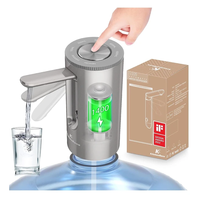 Dispenser Acqua Kitchenboss - Ricaricabile - 15 Gallon - Erogatore Acqua Boccioni