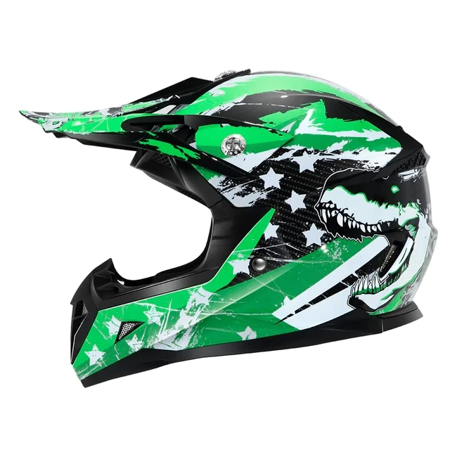 Casco Moto Bambino Motocross Integrale Yema YM211 - Caschi Bambini Motard Cross Integrali Downhill DH ECE Omologato