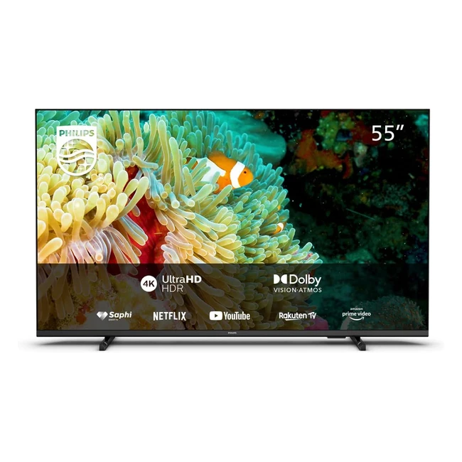Philips 55PUS760712 55inch 4K LED TV - UHD, HDR10, Dolby Vision, Dolby Atmos