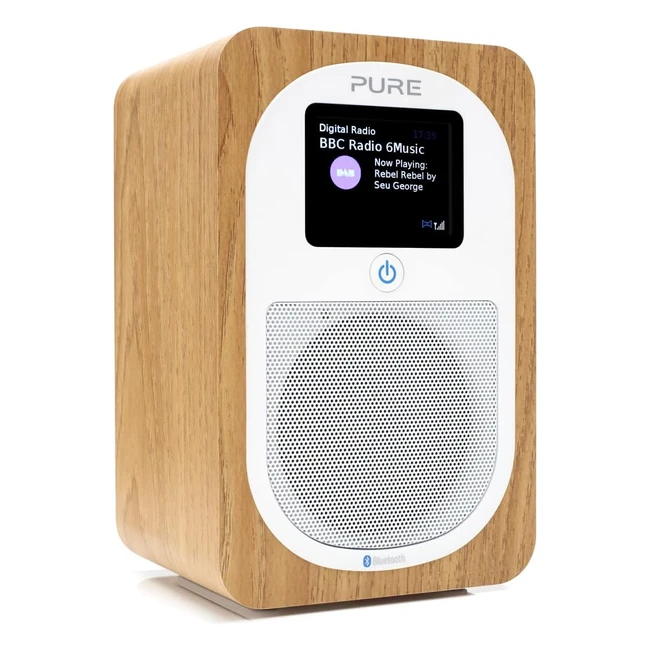 Radio digitale Pure Evoke H3 DAB/DAB+/FM Bluetooth - Timer sonno, sveglia, 40 stazioni preimpostate - Marrone quercia