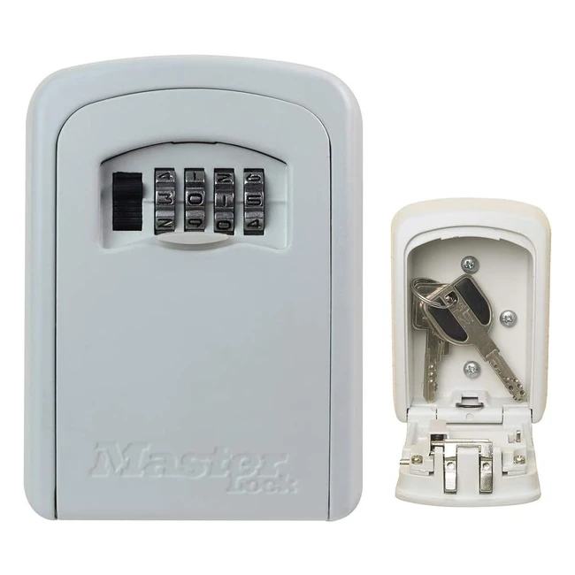 Master Lock Key Safe Wall Mounted Medium 85 x 119 x 36 mm Cream - Secure Storage