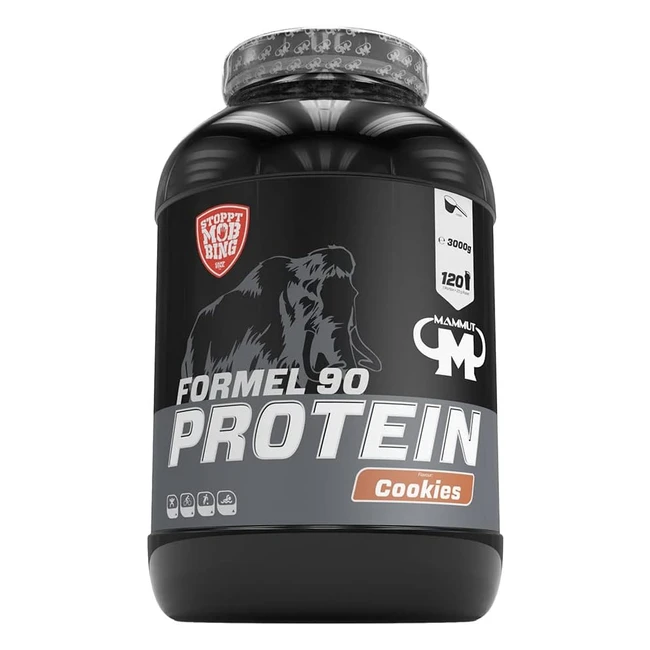 Mammut Formula 90 Protein Cookies - 4-Komponenten-Protein für Proteinshake - 3000 g Glas