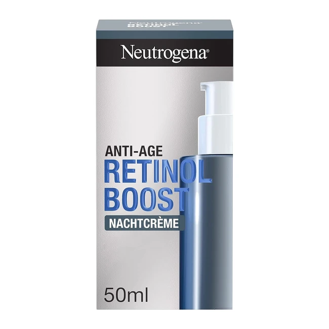 Neutrogena Retinol Boost Nachtcreme 50ml - Anti-Aging Creme mit Retinolmyrtenblattextrakt und Hyaluronsäure