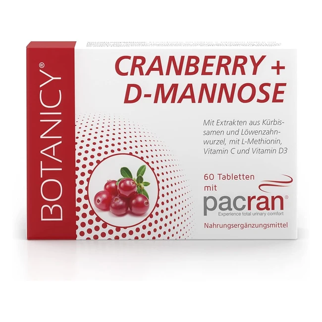 Cranberry Dmannose Tabletten mit Vitamin C und D Krbiskern- und Lwenzahnwur