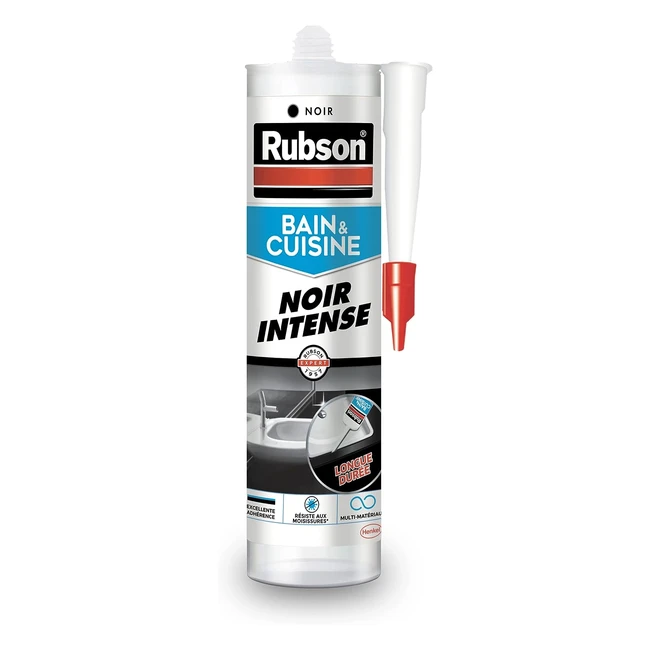 Mastic Bain Cuisine Rubson Noir Intense - Réf. 280 ml - Étanche et Antifongique