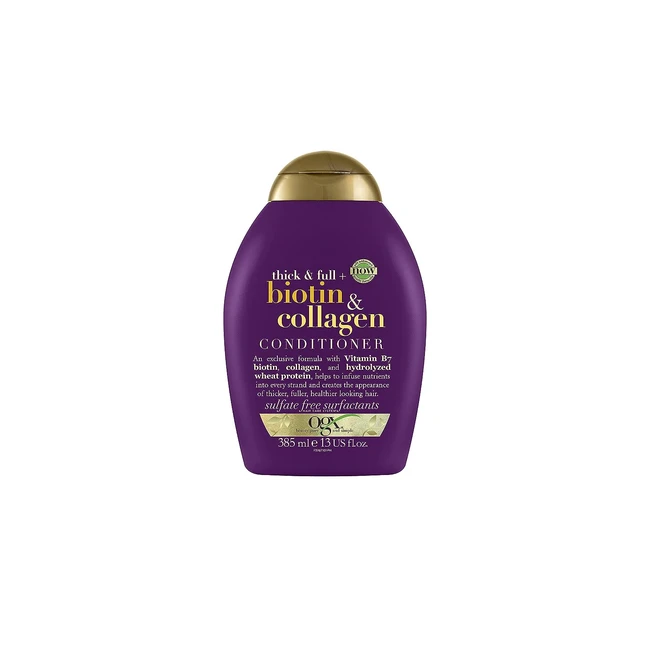 OGX Thick & Full Biotin Collagen Conditioner 385 ml - Voluminöse Formel für dickeres und gesünderes Haar