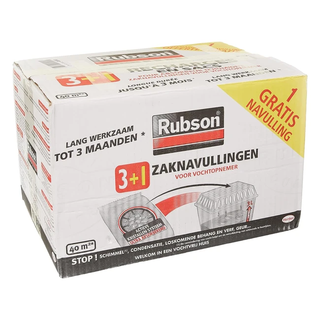 Recharges Rubson pour absorbeur d'humidité - 3+1 gratuite