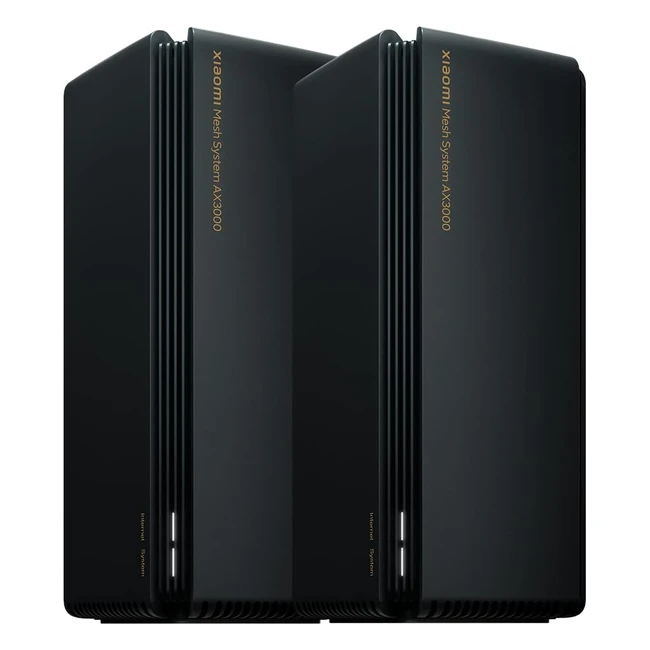 Xiaomi Mesh System AX3000 - Red de Malla Estable - Wifi 6 - Negro - 2 Unidades