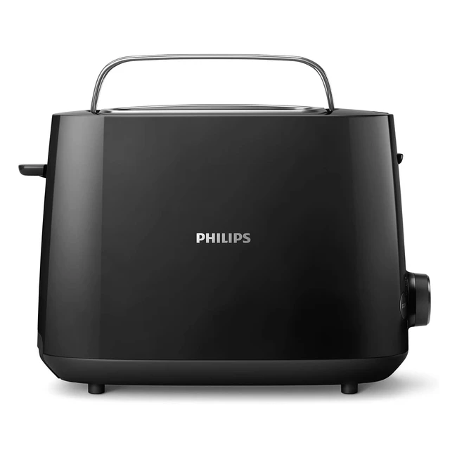 Philips Daily Collection Toaster - Crispy Golden Brown Toast, 8 Settings, Integrated Bun Warming Rack