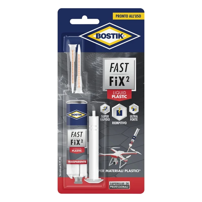 Bostik Fast Fix2 - Colle Bicomponenti 10g - Super Forte e Rapida - Trasparente