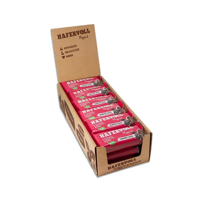 Hafervoll Flapjack Müsliriegel 18 x 65g | Ohne künstliche Zusatzstoffe und Palmöl