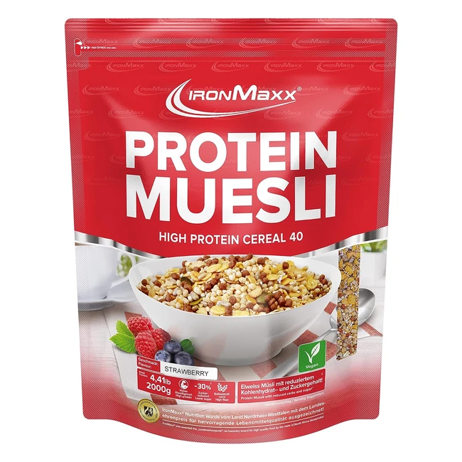 IronMaxx Protein Msli - Proteinreiches Msli fr Muskelaufbau und Gewichtsve