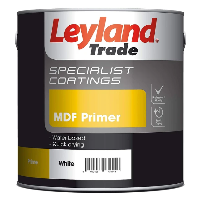 Leyland Specialty MDF Primer - White 750ml  Low Odour Quick Drying