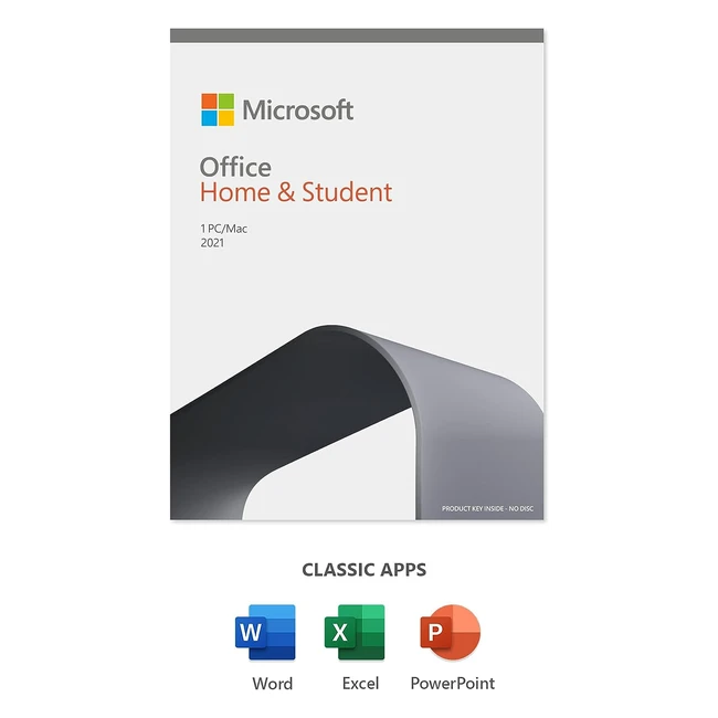Microsoft Office 2021 Home and Student - 1 User, 1 PC - Windows 10/11 or Mac - Multilingual - Onetime Purchase