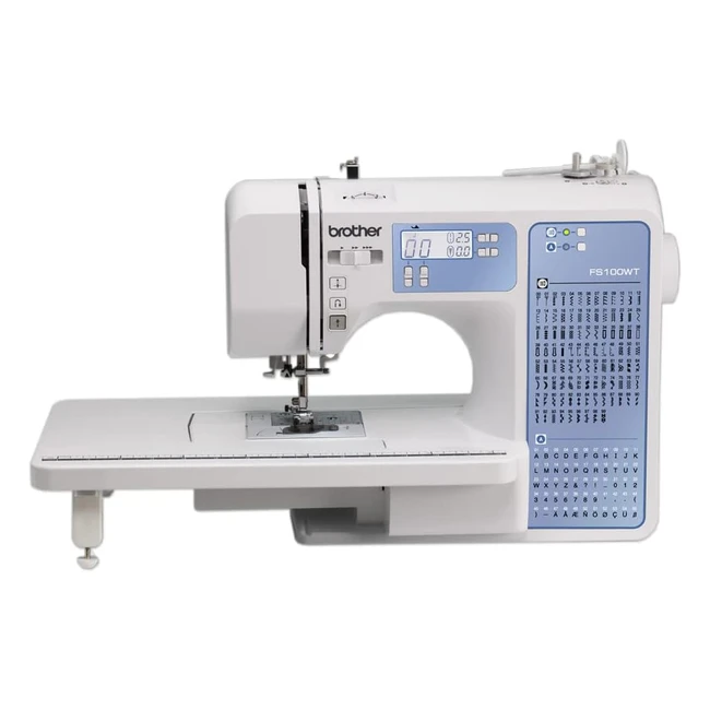 Brother FS100WT Free Motion Embroidery Sewing and Quilting Machine - 100 Stitch, Needle Threader, Extra Wide Table