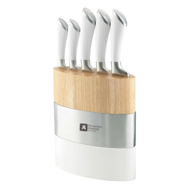 Juego de Cuchillos de Cocina Richardson Sheffield Fusion - 5 Piezas - Acero Inoxidable - Blanco
