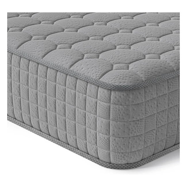 Vesgantti 3ft Single Mattress - Pocket Sprung with Memory Foam - Medium Grey
