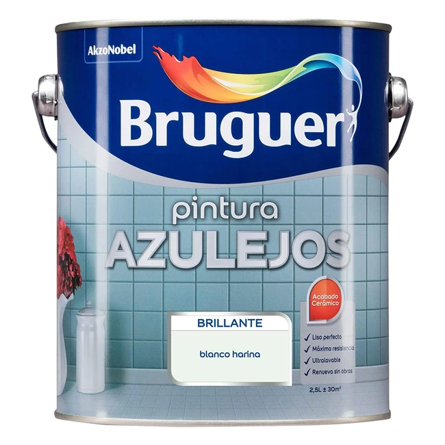 Esmalte Bruguer para Azulejos Blanco Harina 25L - Acabado perfecto y duradero