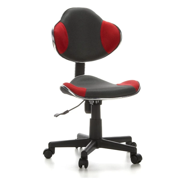 HJH Office Kiddy GTI Kinder-Bürostuhl, ergonomisch, mit Schalensitz, Chromkantenschutz, zweifarbiger Bezug, Mesh