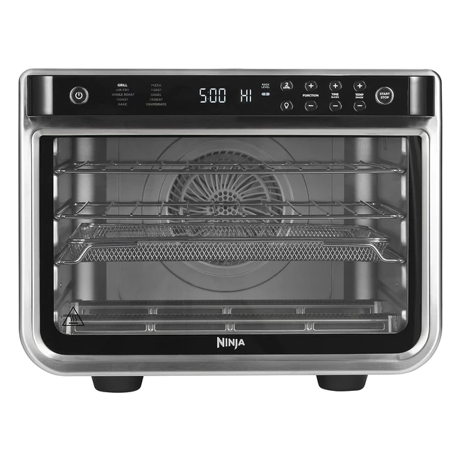Ninja Foodi Multifunktionsbackofen DT200EU - 10 Funktionen - Heißluftfrittieren, Backen, Trocknen und Rösten - XL - 2 XL Ebenen