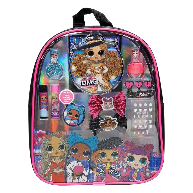 LOL Surprise Townley Girl Zaino per Trucco Cosmetico con Specchio Ribaltabile - Include Lucidalabbra, Smalto per Unghie, Fiocco per Capelli e Altro - Ragazze 3+