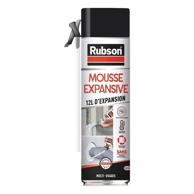 Rubson Mousse Expansive Multiusages - Isolation Thermique et Phonique - Ultra Bl