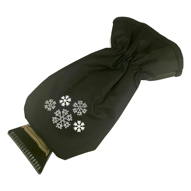 Glart 44EH - Raschietto Ghiaccio Professionale con Guanto Riscaldante - Qualità Elevata - Nero