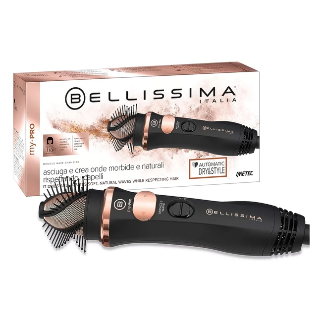 Bellissima Imetec Miracle Wave GH19 1100 - Spazzola ad Aria Modellante