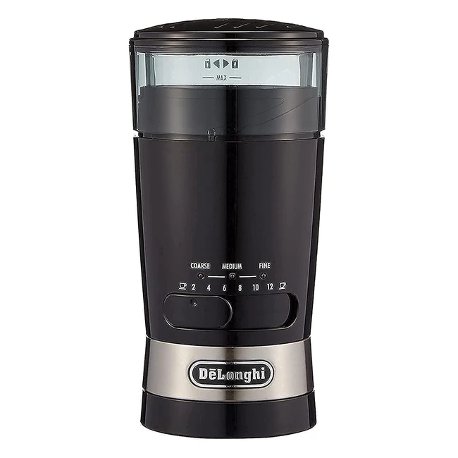 Molinillo de Café Delonghi KG210 - Capacidad 90g - Cuchillas de Acero Inoxidable - Uso Sencillo