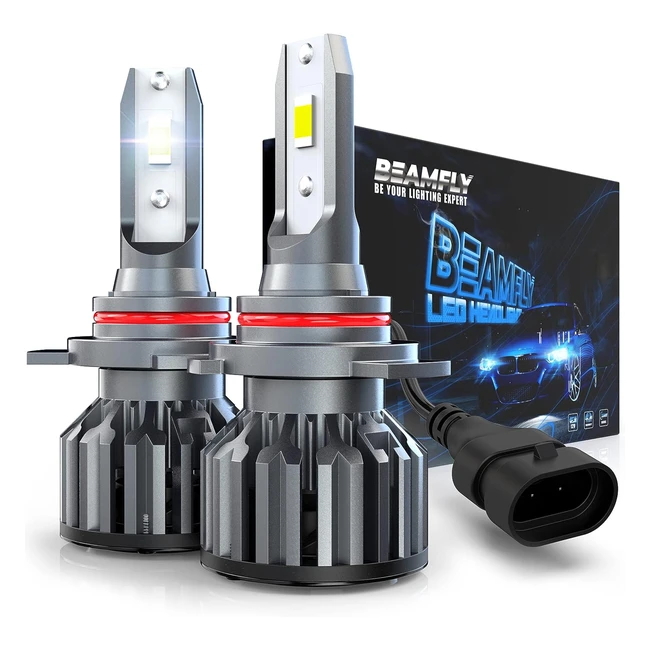 Bombillas LED Beamfly 9012 - 16000lm - Faros Delanteros Coche - 100W - 6000K