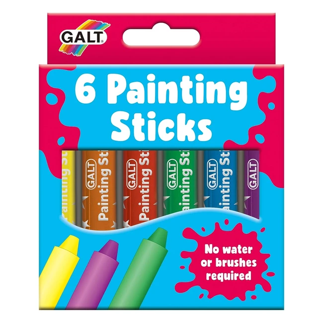Galt Toys 6 Painting Sticks for Kids  Ages 3  Quick-Drying  Mess-Free