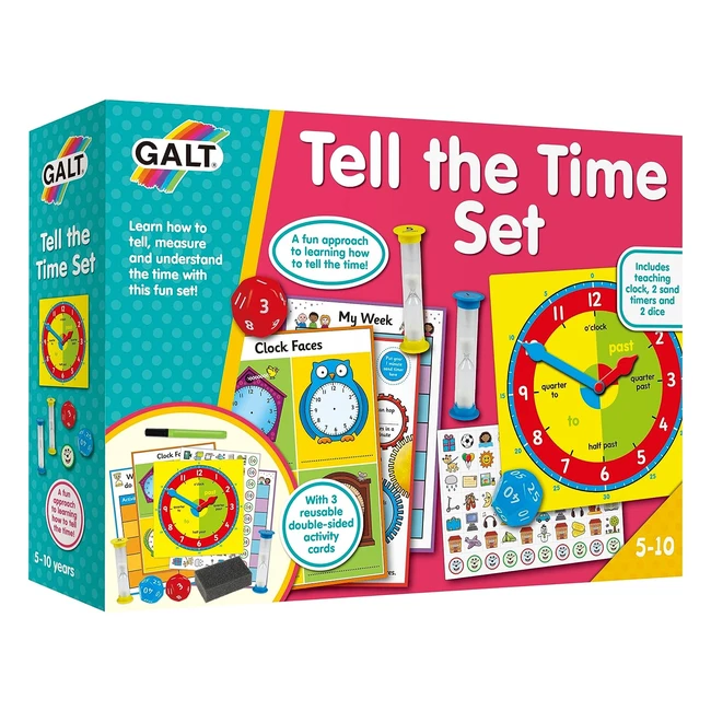 Galt Toys Tell the Time Set - Learn to Tell the Time Clock - Ages 5
