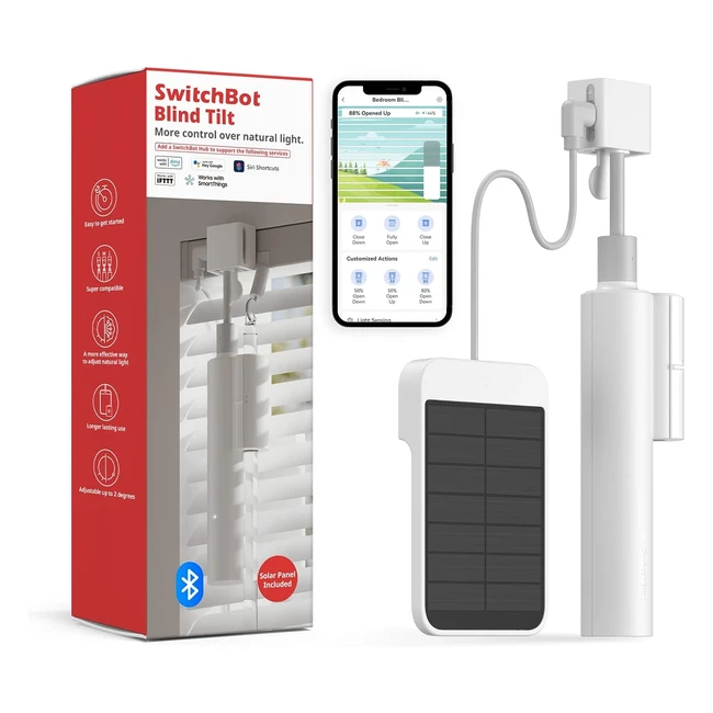 SwitchBot Blind Tilt Motorized Blinds - Smart Electric Blinds with Bluetooth Con