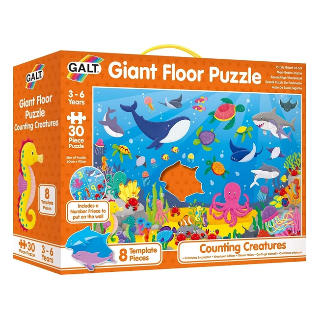 Galt Toys Giant Floor Puzzle - Counting Creatures  Ages 3  Learn to Count wit
